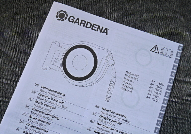 Gardena wandslangenbox handleiding